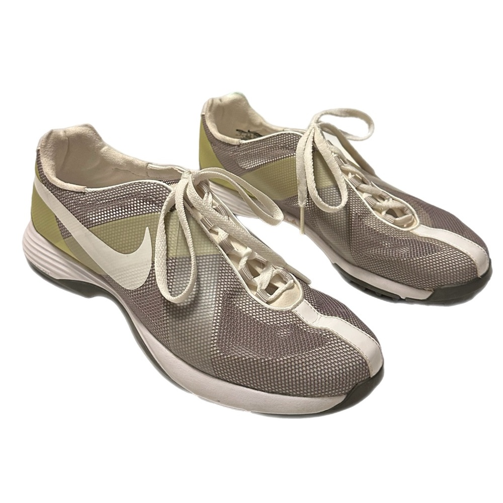 Nike Women’s Hyperfuse Lunarlon‎ Green Stripe Lace-Up Mesh Golf Shoes - Size 7